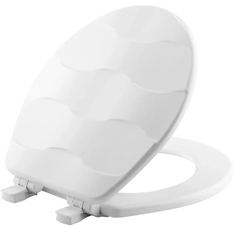 Mayfair 33SLOW 000 Toilet Seat, Round, Wood, Easy Clean and Change Hin