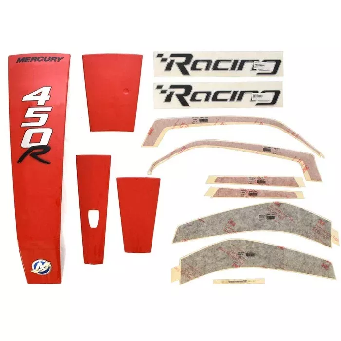 Mercury Boat Outboard Accent Panels / Decals | 450R Glossy Red
