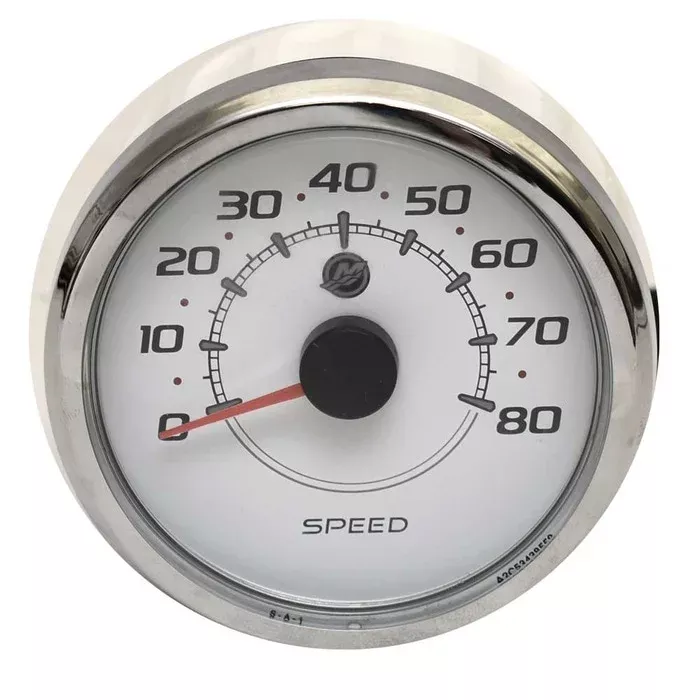 Mercury SmartCraft Boat Speedometer Gauge 53 435 816| Silver White