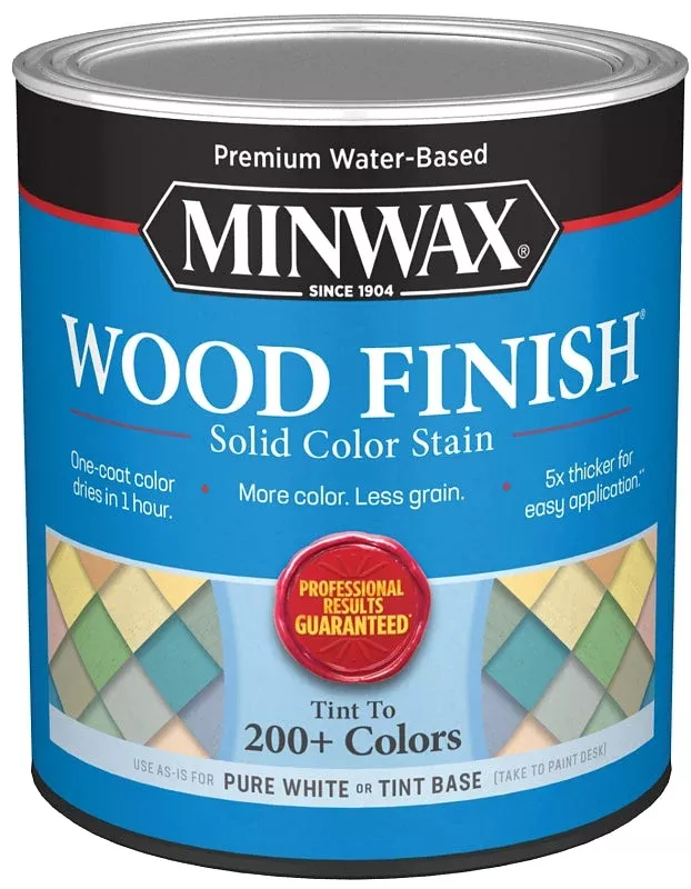 Minwax 108110000 Wood Stain, Solid Stain, Pure White Tint, Liquid, 32