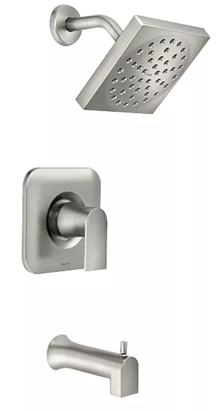 Moen 82760SRN Tub and Shower Faucet, 1.75 gpm Showerhead, Diverter Tub