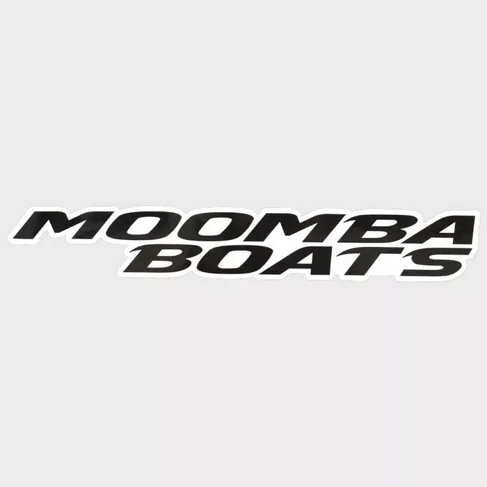 Moomba Boat Brand Logo Decal Sticker | Glossy Black and White Vinyl
