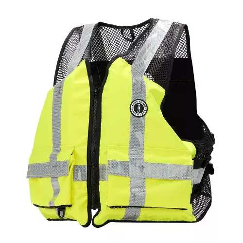 Mustang Industrial Mesh Vest – Hi-Vis Fluorescent Yellow Green – 4XL/5XL
