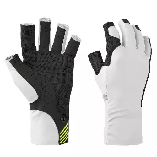 Mustang Traction UV Open Finger Gloves – WhiteBlack – XL
