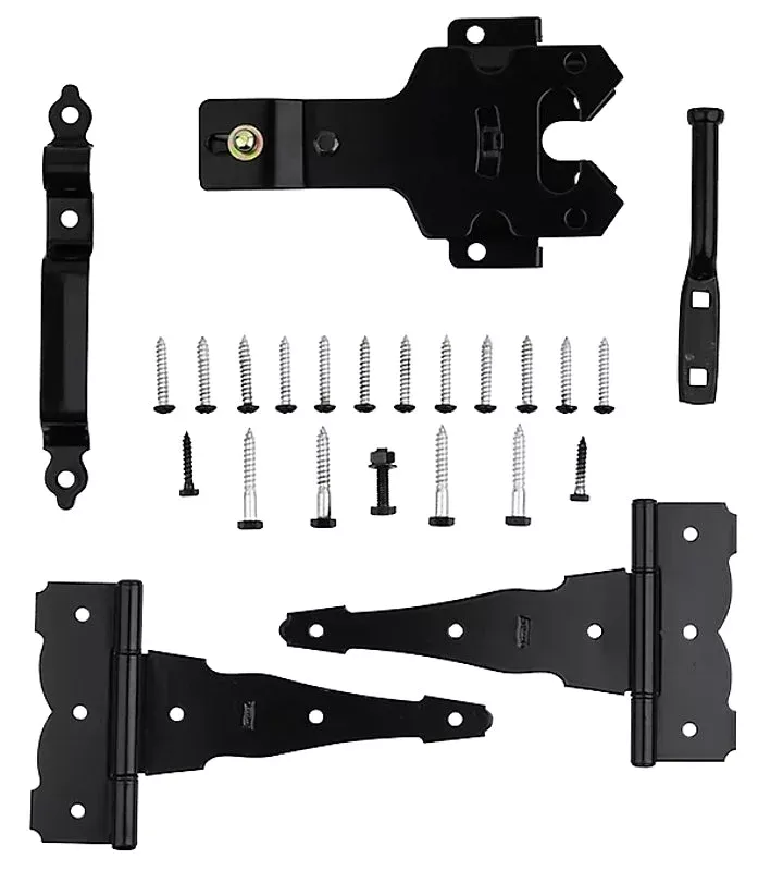 National Hardware Deluxe N109-308 Latch Decorative T-Hinge Gate Kit, H