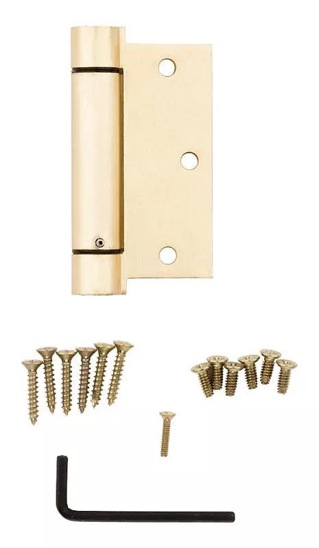 National Hardware N184-556 Spring Hinge, 3-1/2 in H Frame Leaf, Steel,