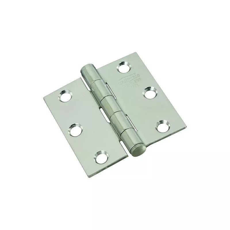 National Hardware N276-972 Door Hinge, 2-1/2 in W Frame Leaf, 0.08 in