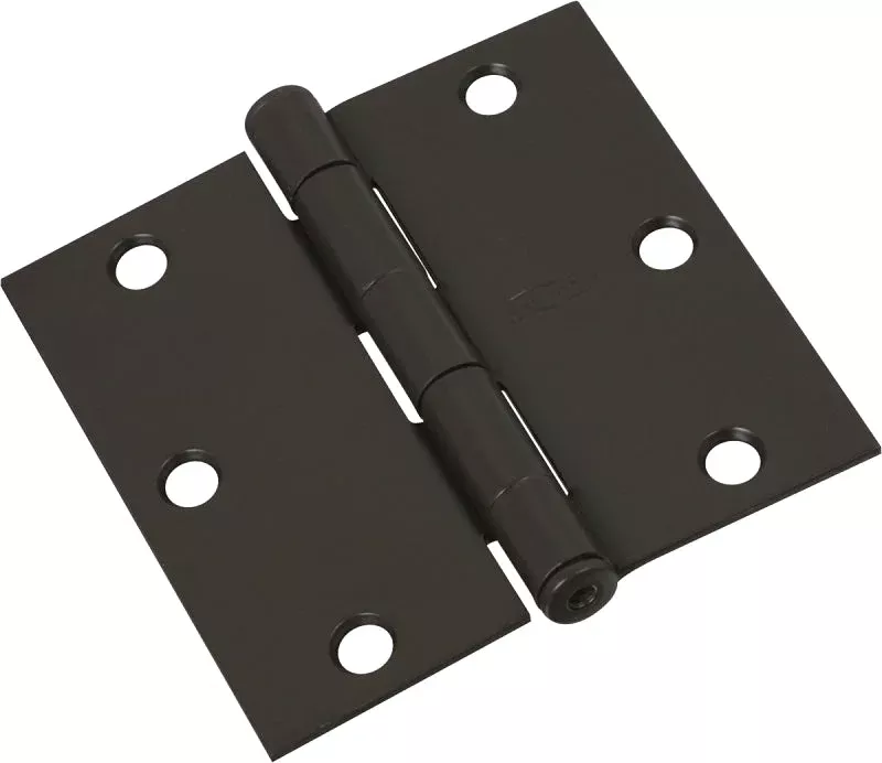 National Hardware N830-323 Square Corner Door Hinge, 3-1/2 in H Door L