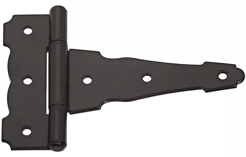 National Hardware N881-904 T-Hinge, Steel, Black, Fixed Pin