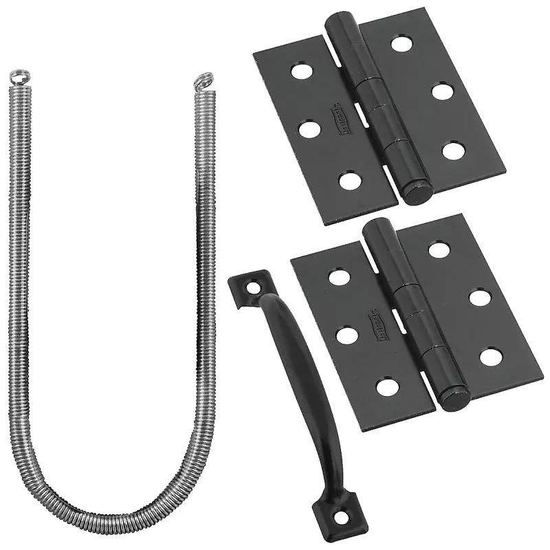 National Hardware V90 Series N107-409 Screen Door Set, Steel, Black