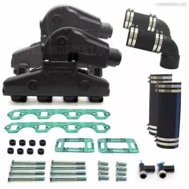 OMC Ford 302 351 V8 Marine Exhaust Manifold Center Rise Conversion Kit