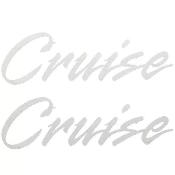 Palm Beach Boat Decal | Cruise 9 1/4 x 2 3/4 Inch White (Pair)
