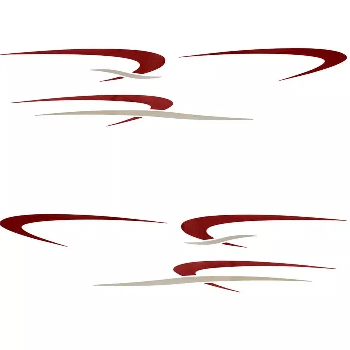 Palm Beach Pontoon Boat Graphic Decal 139381-03 | Burgundy (6PC)
