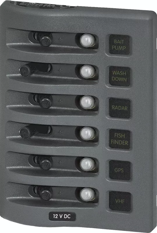 PANEL WD 12VDC CLB 6POS GRAY