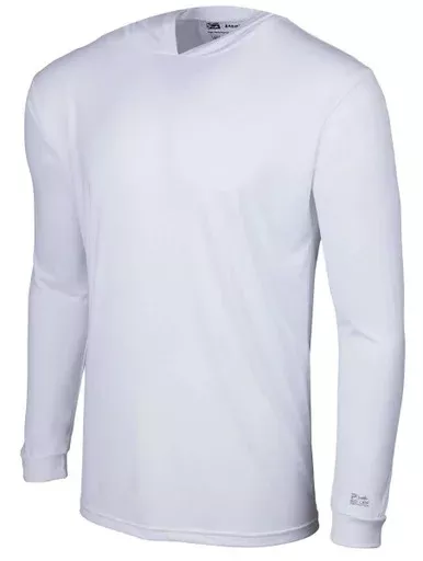 Pelagic Aquatek Solid Hooded Shirt – White – X-Large