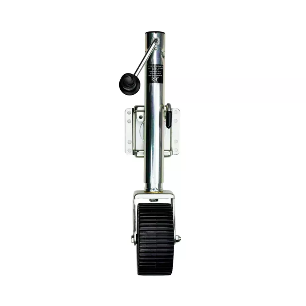 Powerwinch Saltwater Series Jack - 1200lb, Weld-On, Single Wheel Wide, Zinc 500+ HR Salt Spray [21600-J-1500-W1W-Z-R]