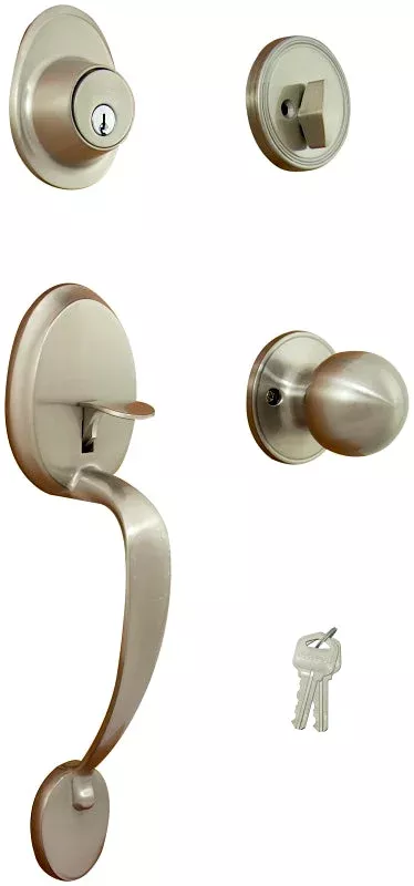ProSource S7P31-PS Combination Lockset, Satin Nickel, T3 Interior Hand