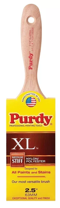 Purdy 144380325 Paint Brush, 2-1/2 in W, Flat Brush, 2-15/16 in L Bris