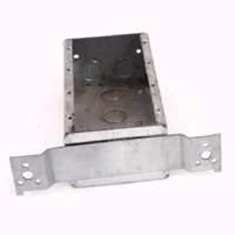 Raco 687 Switch Box, 4-Gang, 16-Knockout, 1/2, 3/4 in Knockout, Steel,