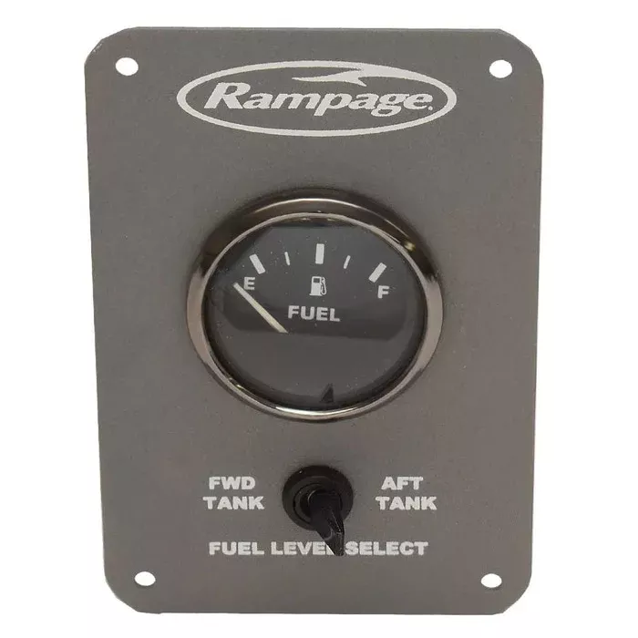 Rampage Boat Fuel Gauge Panel V2199600 | 5 7/8 x 3 7/8 Inch Aluminum