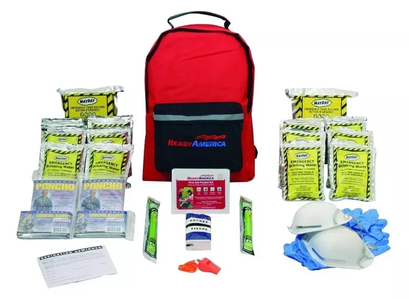 Ready America 70280 Emergency Kit, Includes: (2) 2400 Calorie Food Bar