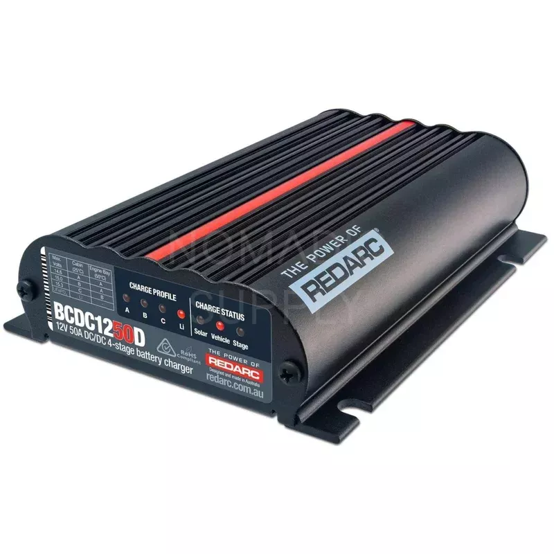 REDARC BCDC1250D Dual Input 50A Vehicle DC Battery Charger