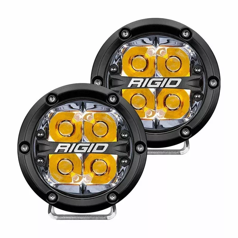 RIGID 360-Series 4″ LED Off-Road Spot Beam w/Amber Backlight (36114)