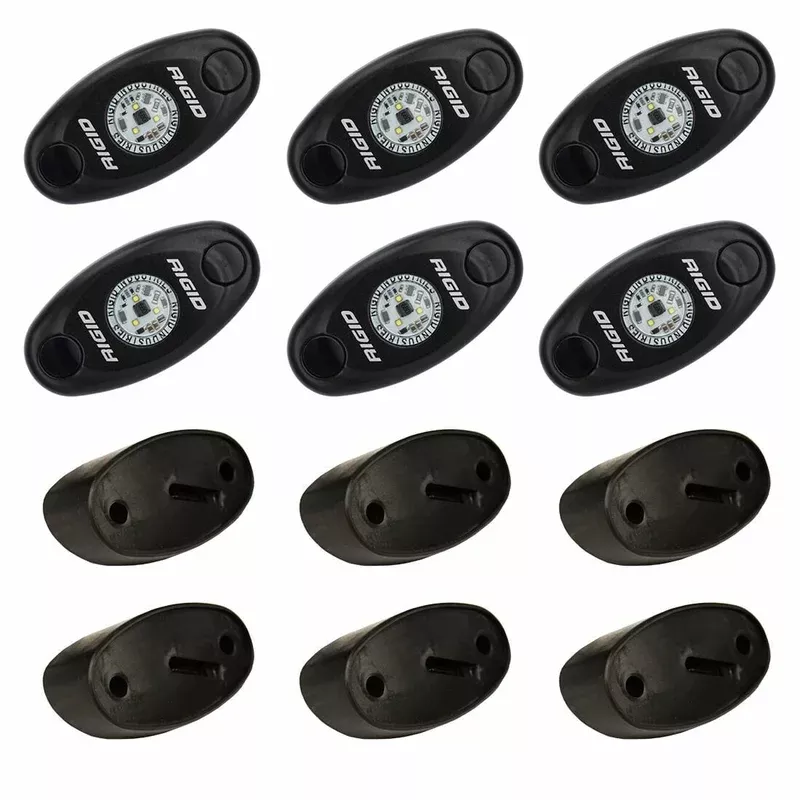 RIGID A-Series Rock LED Light Kit Red Set of 6 LED Lights (400263)