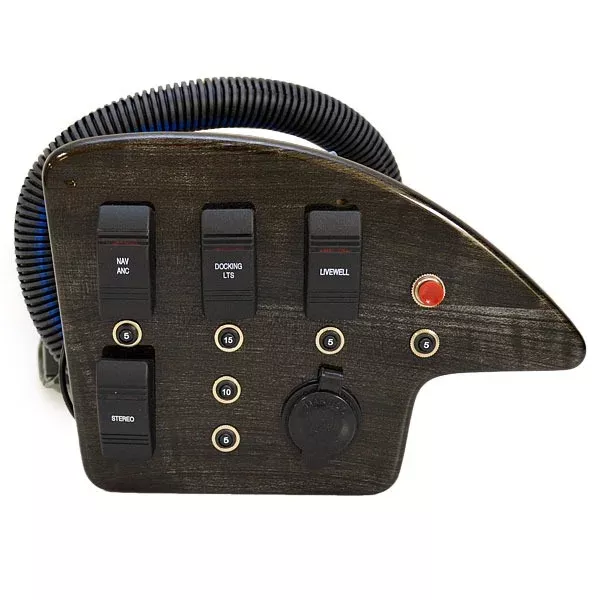 Rinker Boat Dash Rocker Switch Panel 247204 | w/ Breakers Graywood
