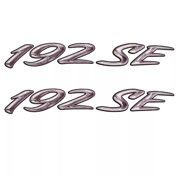 Rinker Boat Emblem Decal Sticker | 192SE Gray / White (Pair)
