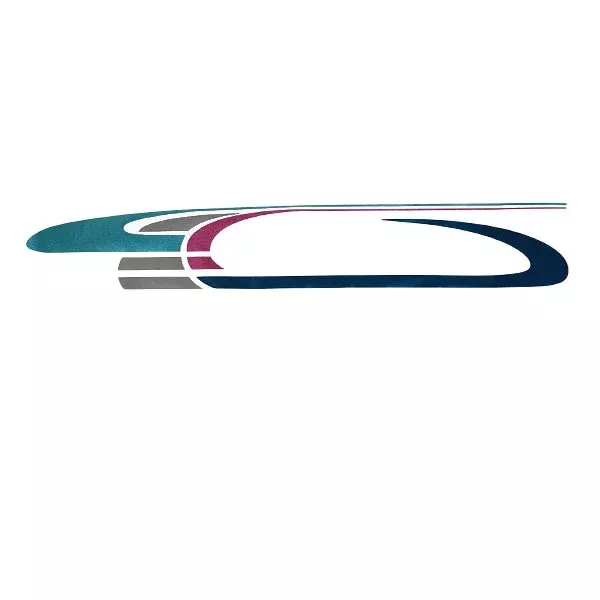 Rinker Boat Graphic Decal 2895001 | Teal Blue Hull Sticker (STBD)