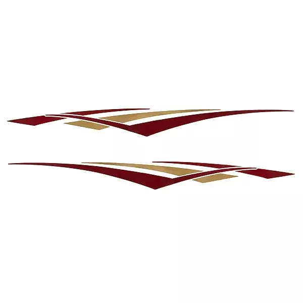 Rinker Boat Graphic Decal | Captiva 180 Red Gold Stickers (Set Of 2)