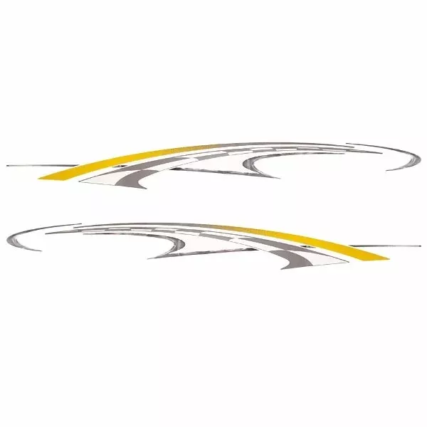 Rinker Captiva Boat Graphic Decals 218427 | Gray Stickers (Set of 2)