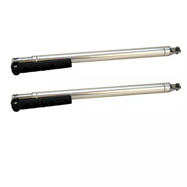 Rinker Silver / Black 20 1/4 Aluminum / Plastic Boat Bimini Extension Stanchion-Pair