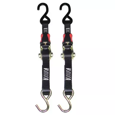Rod Saver Rubber Ratchet Tie-Down – 1″ x 4' – Pair