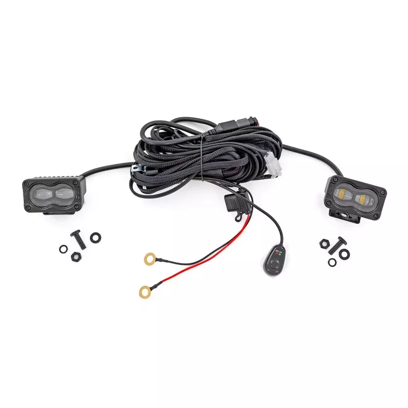Rough Country 3×1.75″ Black Series LED Slim Aux SAE Fog (Pair)