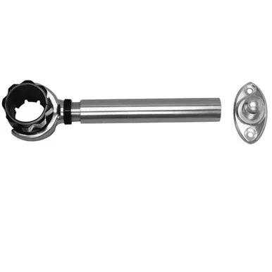 Rupp Threaded Antenna Support w/6″ Flat Mount & 1.5″ Collar