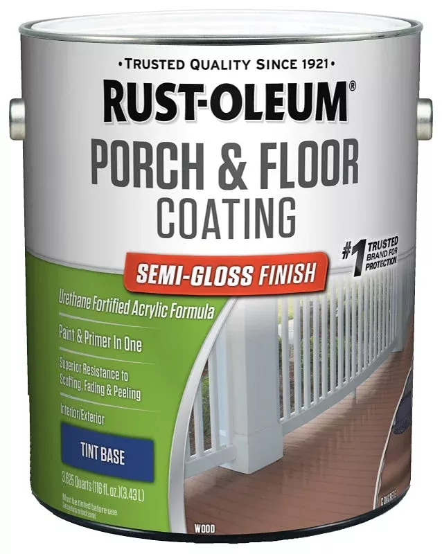 Rust-Oleum 262361 Porch and Floor Paint, Semi-Gloss Sheen, 1 gal, Can,