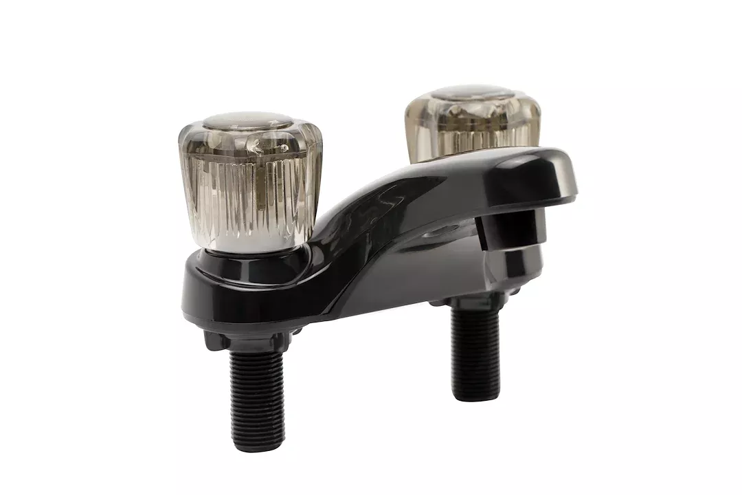 RV LAVATORY FAUCET W/SMOKED ACRYLIC