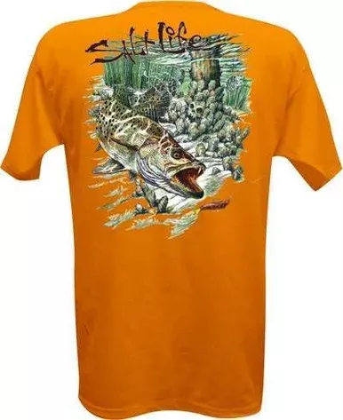 Salt Life SLM0093 Big Ol Trout Men’s SS T-Shirt – Medium
