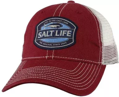 Salt Life SLM20073CARDOSFM Life in the Cast Lane Mesh Back Hat – Cardinal