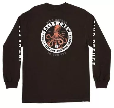 Salty Crew Deep Reach Long Sleeve Shirt – Black – 2XL
