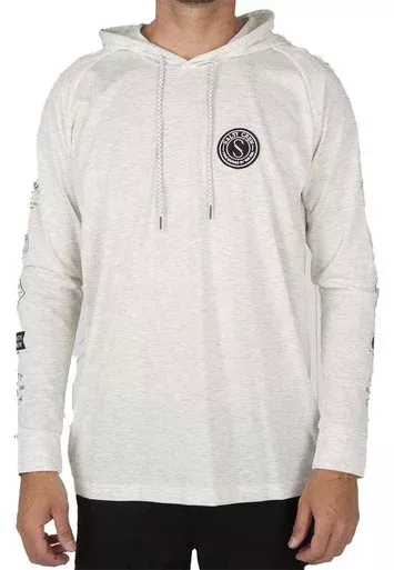 Salty Crew Patchy Hood Tech Tee – Vintage White – X-Large