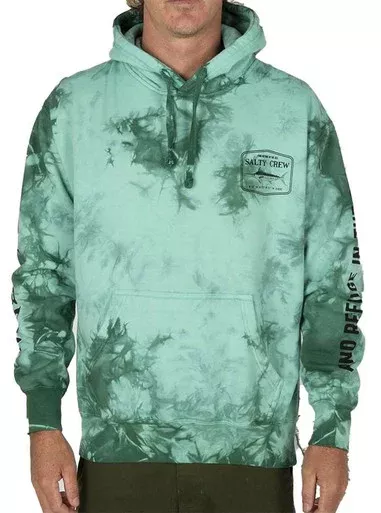 Salty Crew Stealth Tie Dye Fleece – Sea Foam – X-Large