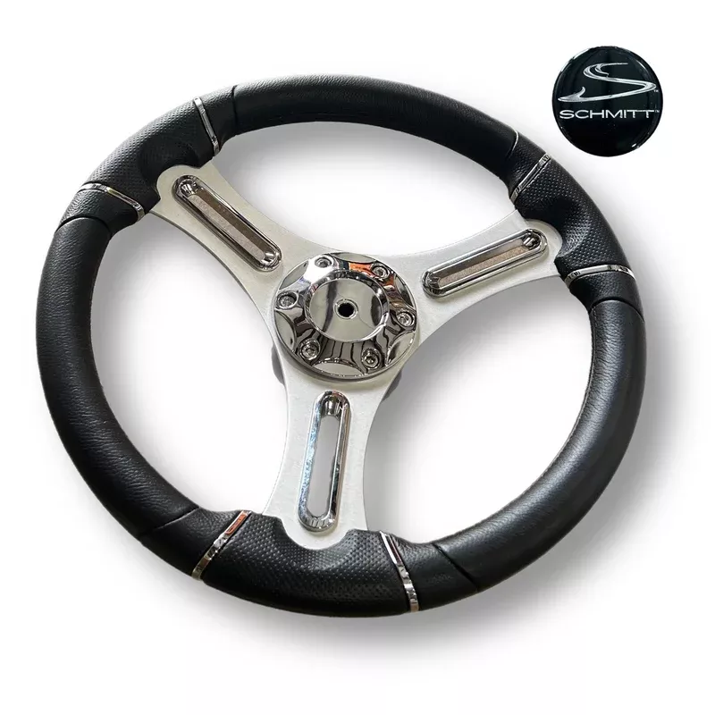 Schmitt Torcello Wheel 04 Series – All Polyurethane w/Chrome Rim Trim, 3/4″ Tapered ShaftPU043144-12
