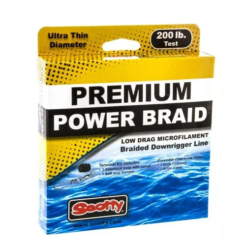 Scotty 2702K Premium Power Braid Downrigger Line – 400ft of 200lb Test