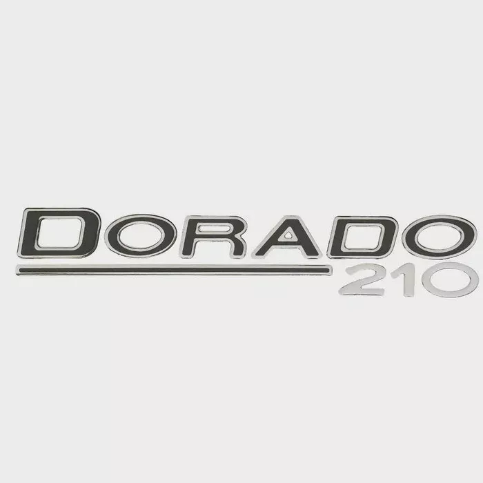 Scout Boat Raised Emblem Decal | 210 Dorado Silver Vinyl Sticker