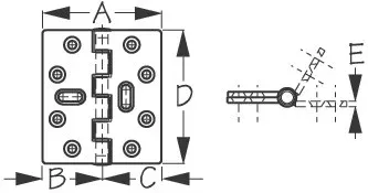 Sea-Dog Line Butt Hng 4-3/4X6 Top Pin 205236C1