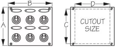 Sea-Dog Line Ny Swch Panel 6 Toggles – Ip68 424636-1