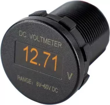 Sea-Dog Line Round Oled Dc Voltmeter 8V-60V 421600-1